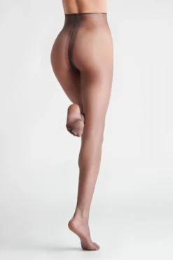 Maison Close Satin High Waist Tights - Les Coquetteries - 10 Denier - Smoky