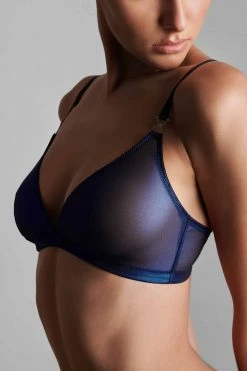 Maison Close Triangle Bra - Blue Angel