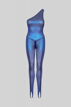 Maison Close Asymmetric Catsuit - Blue Angel
