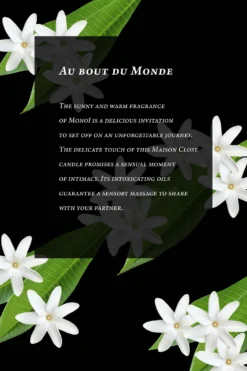 Maison Close Massage Candle - Au Bout Du Monde - Monoï Les Romantiques