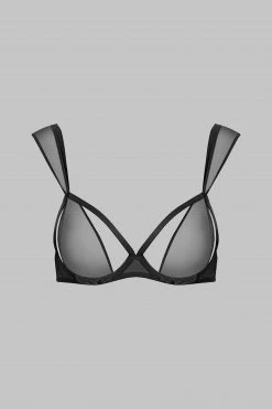 Maison Close Naked Breast Bra - L'Amoureuse - Black Dahlia