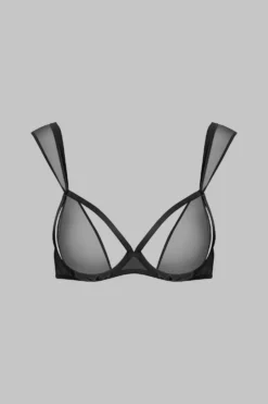 Maison Close Naked Breast Bra - L'Amoureuse - Black Dahlia