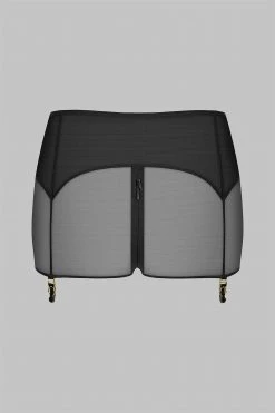 Maison Close Shorty With Zip And Suspenders - L'Amoureuse - Black Dahlia 17 Maison Close Shorty With Zip And Suspenders - L'Amoureuse - Black Dahlia