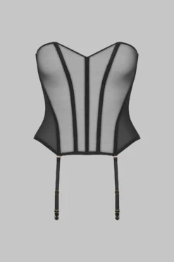 Maison Close Corset - L'Amoureuse - Black Dahlia