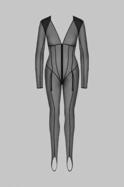 Maison Close Catsuit - L'Amoureuse - Black Dahlia