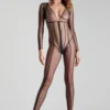 Maison Close Catsuit - L'Amoureuse - Black Dahlia