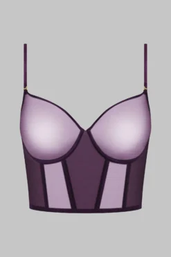 Maison Close Bustier Bra - L'Amoureuse - Purple Orchid