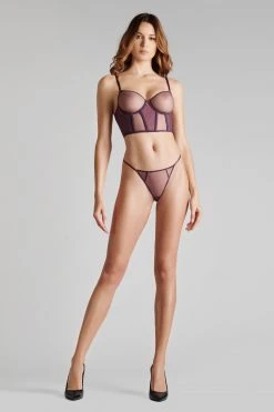 Maison Close Bustier Bra - L'Amoureuse - Purple Orchid
