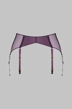 Maison Close Garter Belt - L'Amoureuse - Purple Orchid