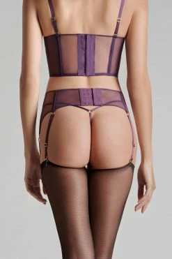 Maison Close Garter Belt - L'Amoureuse - Purple Orchid 4 Maison Close Garter Belt - L'Amoureuse - Purple Orchid