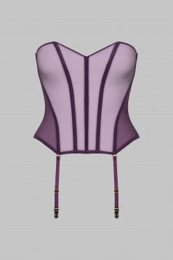 Maison Close Corset - L'Amoureuse - Purple Orchid