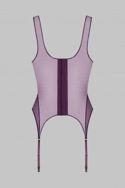 Maison Close Corset Top With Suspenders - L'Amoureuse - Purple Orchid 7 Maison Close Corset Top With Suspenders - L'Amoureuse - Purple Orchid