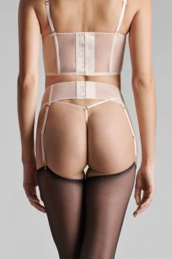Maison Close Garter Belt - L'Amoureuse - Pink Peony