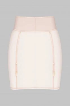 Maison Close Skirt With Suspenders - L'Amoureuse - Pink Peony