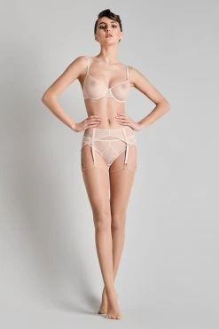 Maison Close 20 Denier Cut And Curled Back Seamed Stockings - Nude/Pink 4 Maison Close 20 Denier Cut And Curled Back Seamed Stockings - Nude/Pink