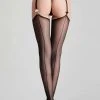 Maison Close 20 Denier Cut And Curled Back Seamed Stockings - Black Les Coquetteries