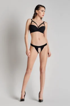 Maison Close Open Thong - Tapage Nocturne - Black 10 Maison Close Open Thong - Tapage Nocturne - Black