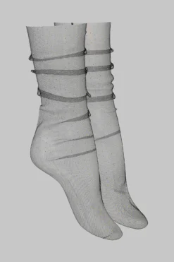 Maison Close Les Coquetteries Socks - Black/Gold