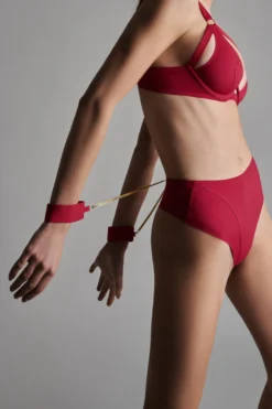 Maison Close Openable High Waist Thong - Tapage Nocturne - Red