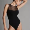 Maison Close Madame Rêve Bodysuit With Suspenders - Madame Reve - Black