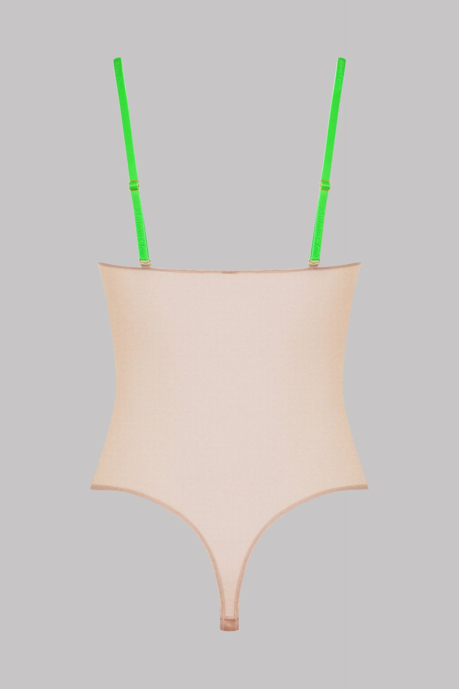 Maison Close Thong Body - Corps à Corps - Nude/Neon Green/Gold 6 Maison Close Thong Body - Corps à Corps - Nude/Neon Green/Gold