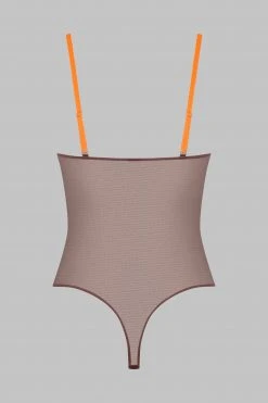 Maison Close Thong Body - Corps à Corps - Brown/Neon Orange/Gold 11 Maison Close Thong Body - Corps à Corps - Brown/Neon Orange/Gold