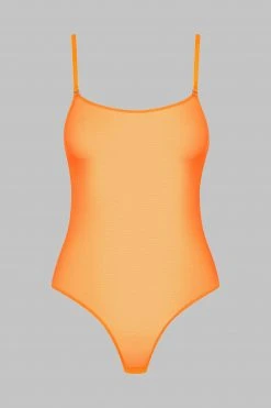 Maison Close Thong Body - Corps à Corps Neon - Neon Orange/Gold