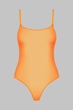Maison Close Thong Body - Corps à Corps Neon - Neon Orange/Gold