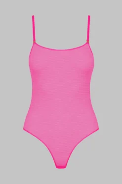 Maison Close Thong Body - Corps à Corps Neon - Neon Pink/Gold Corps à Corps Néon