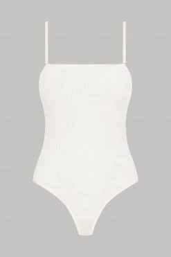 Maison Close Thong Body With Straps - La Femme Amazone - Ivory