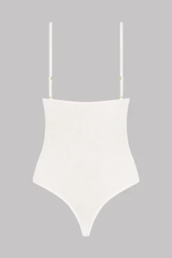Maison Close Thong Body With Straps - La Femme Amazone - Ivory