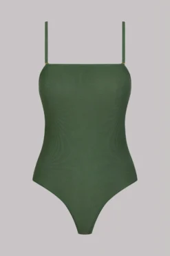 Maison Close Thong Body With Straps - La Femme Amazone - Khaki