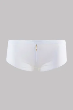Maison Close Shorty With Zip - Pure Tentation - White