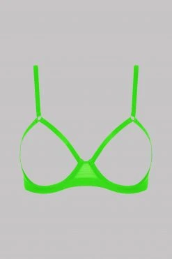 Maison Close Corps à Corps Néon Naked Breast Bra - Corps à Corps Neon - Neon Green/Gold