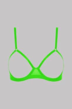 Maison Close Corps à Corps Néon Naked Breast Bra - Corps à Corps Neon - Neon Green/Gold