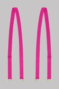 Maison Close Shoulder Straps For Body - Signature - Neon Pink/Gold - 1 Pair Signatures