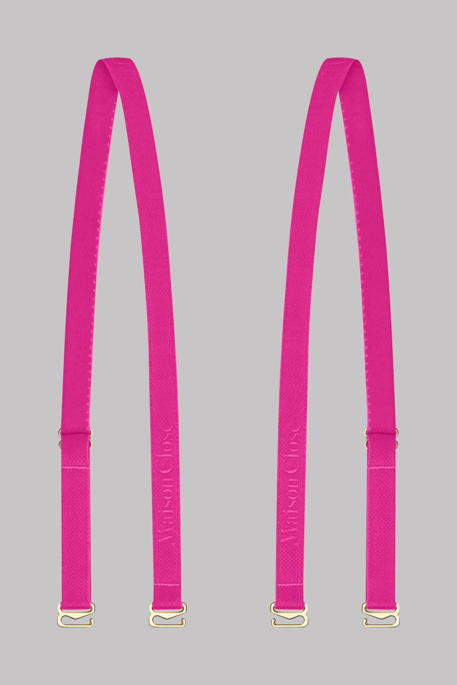 Maison Close Shoulder Straps For Bra - Signature - Neon Pink/Gold - 1 Pair Maison Close Shoulder Straps For Bra - Signature - Neon Pink/Gold - 1 Pair