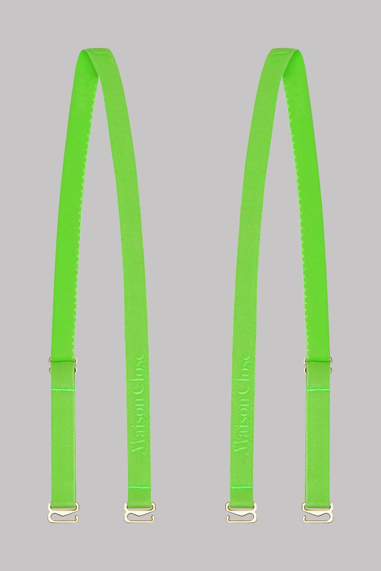 Maison Close Shoulder Straps For Bra - Signature - Neon Green/Gold - 1 Pair 4 Maison Close Shoulder Straps For Bra - Signature - Neon Green/Gold - 1 Pair