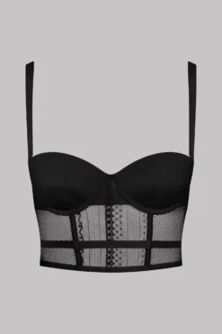 Maison Close Bustier Bra - Sacré Cœur - Black Sacré Coeur