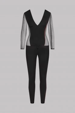 Maison Close Catsuit - Sacré Cœur - Black Sacré Coeur