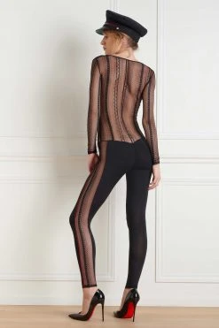 Maison Close Catsuit - Sacré Cœur - Black Sacré Coeur
