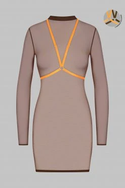 Maison Close Dress With Harness - Corps à Corps - Brown/Neon Orange/Gold 9 Maison Close Dress With Harness - Corps à Corps - Brown/Neon Orange/Gold