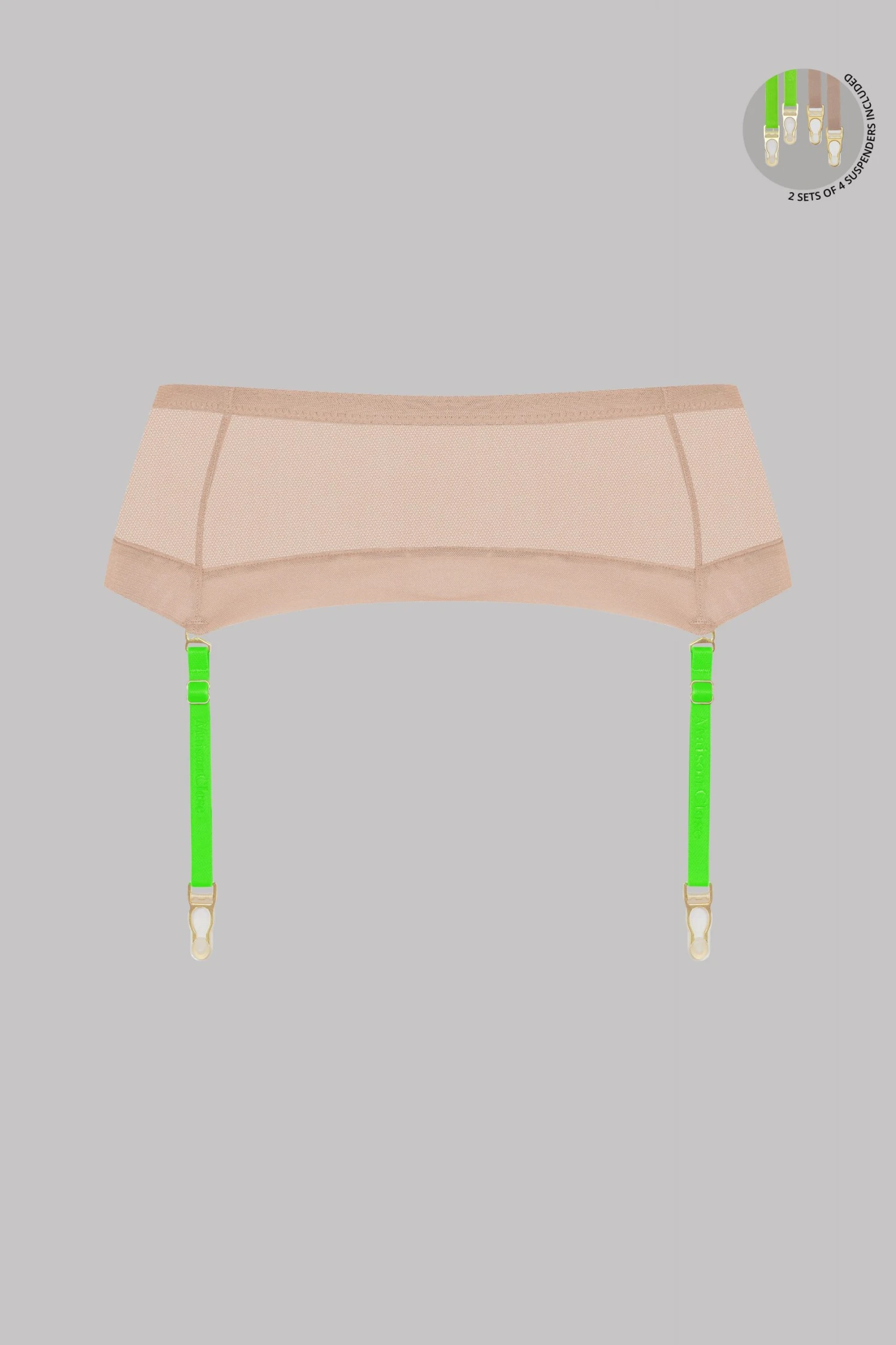 Maison Close Garter Belt - Corps à Corps - Nude/Neon Green/Gold 4 Maison Close Garter Belt - Corps à Corps - Nude/Neon Green/Gold