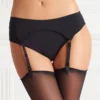 Maison Close Le Petit Secret Microfibre Garter Belt - Le Petit Secret - Black
