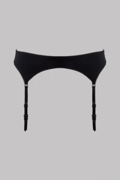 Maison Close Le Petit Secret Microfibre Garter Belt - Le Petit Secret - Black