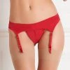 Maison Close Le Petit Secret Microfibre Garter Belt - Le Petit Secret - Red