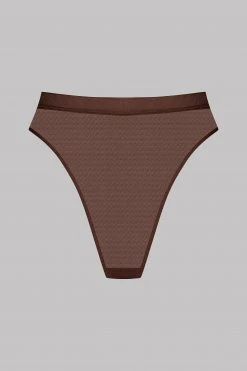 Maison Close High Waist Thong - Corps à Corps - Brown