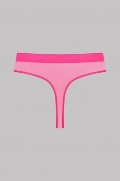 Maison Close High-waist Thong - Corps à Corps Neon - Neon Pink