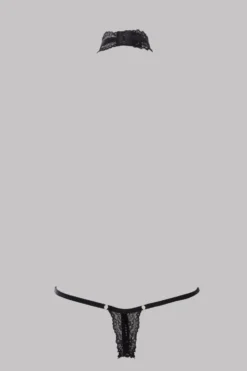 Maison Close Openable Thong With Harness - Le Petit Secret Dentelle