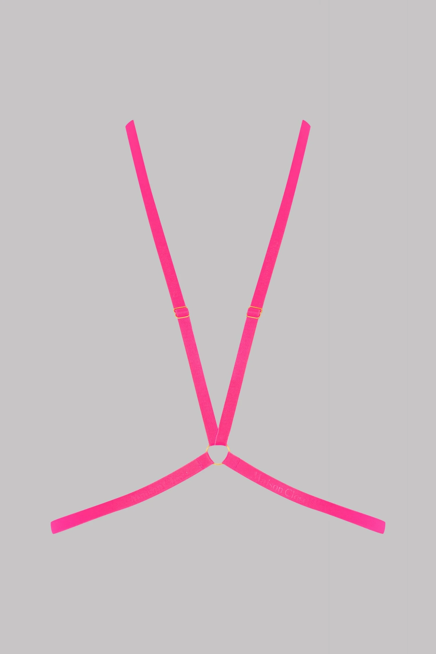 Maison Close Harness - Signature - Neon Pink/Gold 4 Maison Close Harness - Signature - Neon Pink/Gold